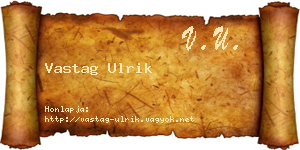 Vastag Ulrik névjegykártya